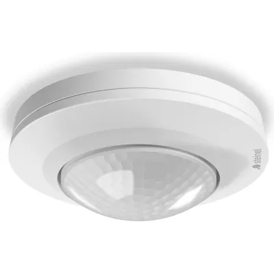 STEINEL Bewegungsmelder MD IR 4360-8 COM1 086893 | 360° Unterputz PIR Sensor | 8 m Reichweite | 2000 W | Decke | weiß