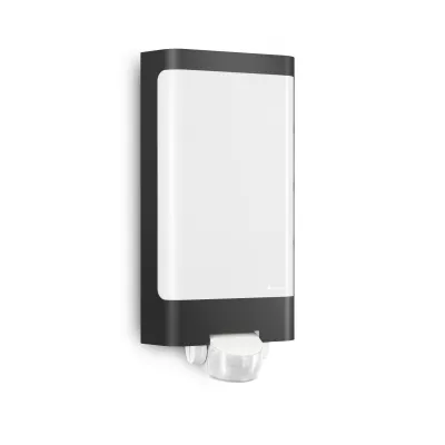 STEINEL Sensor-LED-Außenleuchte L 240 S 056506 | Bewegungsmelder | 9,3W 946lm | 3000K | IP44 | Edelstahl | anthrazit