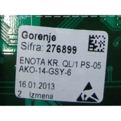 STEUERPLATINE QL/1 PS-05 AKO-14 Gorenje 276899