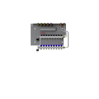STIEBEL ELTRON Heizkreisverteiler HKV-9 | Fußbodenheizung | vormontiert | schalloptimiert | Edelstahl | 551x763x107 mm