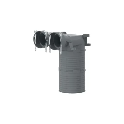 STIEBEL ELTRON Wand-/Deckenauslass LVS WDA 125-2-75 205367 | Luftverteilsystem | Kunststoff PP | DN 125/2x75 mm | grau