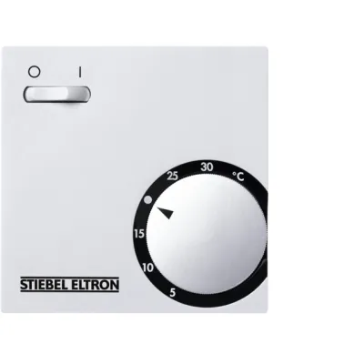 Stiebel Eltron Raumtemperaturregler RTA-S2 231061 | Thermostat 230V 10A | Aufputz | Bimetall | IP30 | 5–30°C | weiß