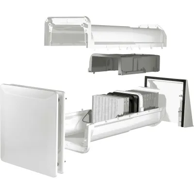 STIEBEL ELTRON LWE 40 Lüftungsgerät mit Wärmerückgewinnung | bis 100 m² | Energieklasse A+ | Wandmontage | weiß