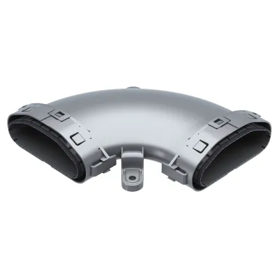 STIEBEL ELTRON Bogen LVE BF 90 | 231122 | Lüftungskanal 90° flach | PE Kunststoff | 130x52 mm | grau