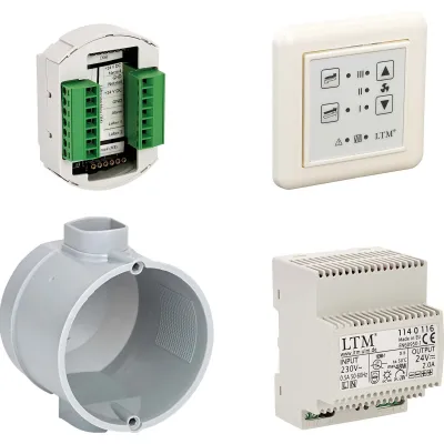 STIEBEL ELTRON Steuerungs-Set ZLWE 40-4 | für 4 Lüftungsgeräte | inkl. Steuereinheit, Netzteil, Bedienteil | Weiß