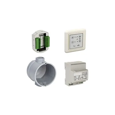 STIEBEL ELTRON Steuerungs-Set ZLWE 40-4 | für 4 Lüftungsgeräte | inkl. Steuereinheit, Netzteil, Bedienteil | Weiß