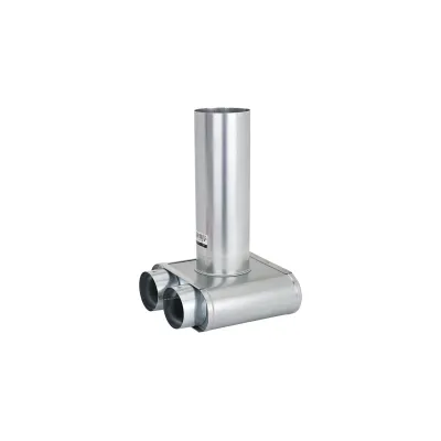 STIEBEL ELTRON Umlenkstück LVS U 75-100-2 | Lüftung DN100 auf 2x DN75 | Edelstahl | 380mm | unisoliert | Zink