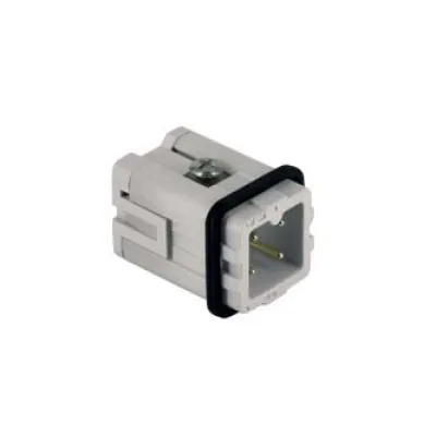 ILME Kontakteinsatz CKSM 03 | 3P+PE | Rechtecksteckverbinder | 10A 400V | Federzuganschluss | Silber | Gr. 21.21