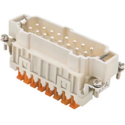 ILME Stifteinsatz CSHM 16 | 16-polig | Federzuganschluss | 16A 500V | Rechtecksteckverbinder | Silber | Thermoplast