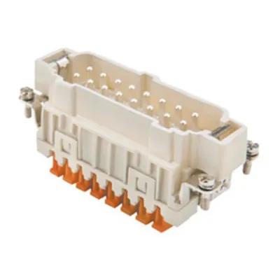 ILME Stifteinsatz CSHM 16 | 16-polig | Federzuganschluss | 16A 500V | Rechtecksteckverbinder | Silber | Thermoplast
