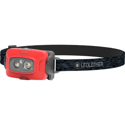 LEDLENSER Stirnlampe HF4R Core 502792 | LED Kopfleuchte | 500 Lumen | Akku Magnetladetechnologie | IP68 | Rot