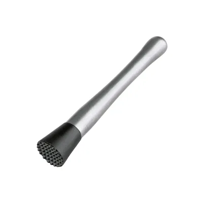 APS Barstößel 93358 | Cocktailstößel aus Edelstahl | ergonomischer Griff | Ø 3,5 cm | Länge 20,5 cm | robust | silber
