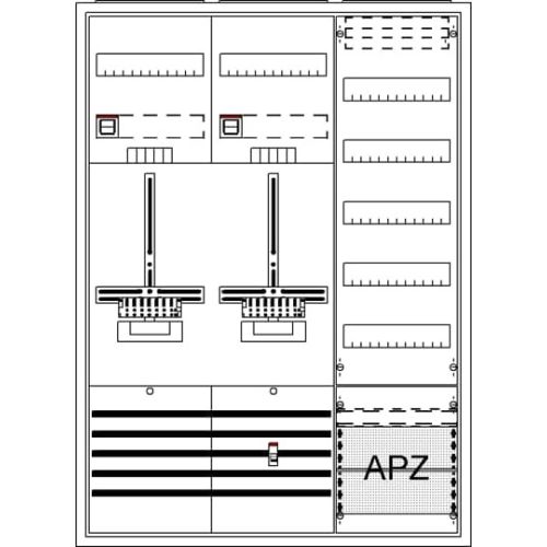Bild: STR DA37QG Komplettschrank, AP Dreipunkt, A37 2Z1V5A2