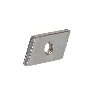 STRIEBEL & JOHN Einlegemutter M6 ZX249P10 | für Profilschiene 20x14x4 mm | Stahl verzinkt | 10 Stück | Gleitmutter
