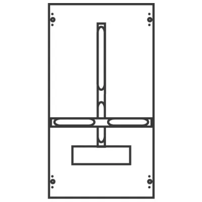 Striebel&John Zählerplatten-Modul MBZ160 | CombiLine N | 3-phasig | 36 Platzeinheiten | RAL 7035 | 450x250x225
