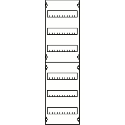 Striebel & John Verteilerfeld 1V23A | 6x12TE | DIN-Reiheneinbau | 900x250x120 mm | Abdeckung mit Ausschnitt