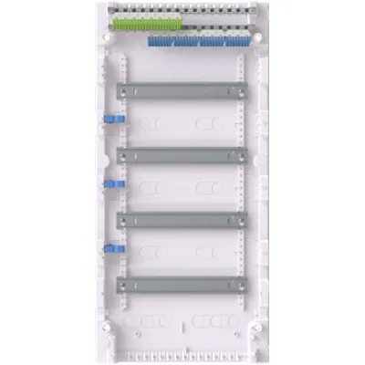 Striebel & John Kleinverteiler AK648N4 | Aufputz | 4 Reihen à 12TE | Kunststoff | IP30 | weiß | 703x339x99mm