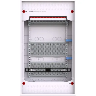 Striebel & John Mediaverteiler AK636M 2CPX031811R9999 | Aufputz-Patchpanel | 3 Reihen | 12TE | Kunststoff | weiß