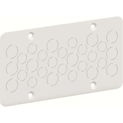 Striebel & John Blechflansch CZF13 | Einführungsflansch B-Schrank | 16x M16, 12x M20 | 114x220mm | 28 Öffnungen