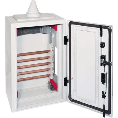 Striebel & John Einspeisegehäuse TZ623 | 2CPX010449R9999 | IP55 | 5-polig | Aufputz | Stahlblech | 500x300x225 mm | grau