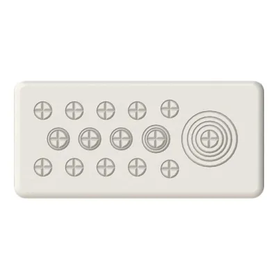 ABB Flansch für Rohreinführung CZF4 2CPX052438R9999 | Kunststoff | 223x106 mm | 15-fach | Membran | Beige