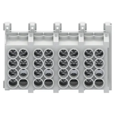 STRIEBEL & JOHN Hauptleitungsklemme ZHK254 4-polig | 2x25mm²/2x16mm² | 80A | DIN-Schiene | IP20 | fingersicher