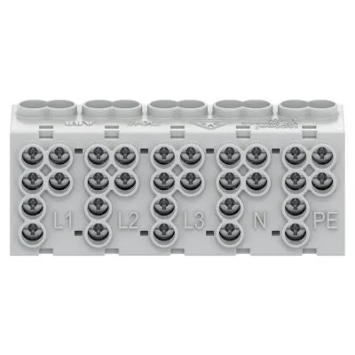 Striebel & John Hauptleitungsklemme ZKH5 2CPX054070R9999 | 5-polig | 2x25mm²/1x16mm² | 63A | fingersicher | Kupferleiter