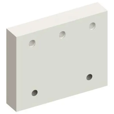 Striebel & John Isolierplatte ZX148 | für Sammelschienen-Enden NH00 | Kunststoff | 100x82x19 mm | Montagezubehör