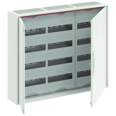 ABB Kleinverteiler Aufputz CA34V 2CPX052190R9999 | 4-reihig 36TE | Stahl | IP44 | mit Tür & Schloss | weiß RAL 9016