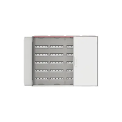 ABB Kleinverteiler Aufputz CA45V 2CPX052195R9999 | 5-reihig 48TE | Stahl | IP44 | mit Tür & Schloss | weiß RAL 9016