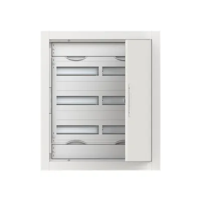 STRIEBEL & JOHN Kleinverteiler Unterputz CU24R | 3 Reihen | 24TE je Reihe | Stahl | abschließbar | IP30 | weiß RAL9016