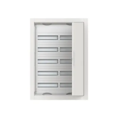 Striebel & John Kleinverteiler Unterputz CU25V | 5 Reihen 24 TE | Stahl | Tür mit Schloss | IP30 | weiß RAL9016
