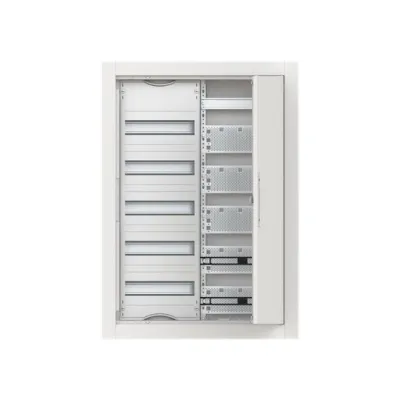 Striebel & John CU25VM Kleinverteiler 5 Reihen 24TE | Unterputz | Tür Schloss Stahl IP30 | weiß RAL9016