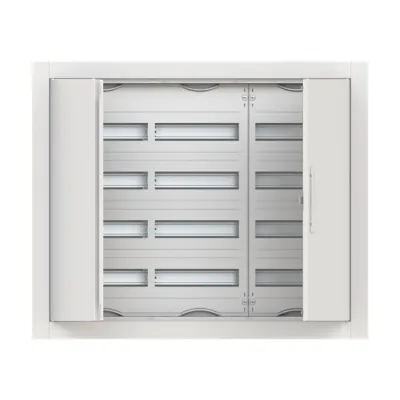 STRIEBEL & JOHN Kleinverteiler Unterputz CU34V | 4-reihig 4x36TE | Stahl | 110mm Einbautiefe | IP30 | Schloss | Weiß