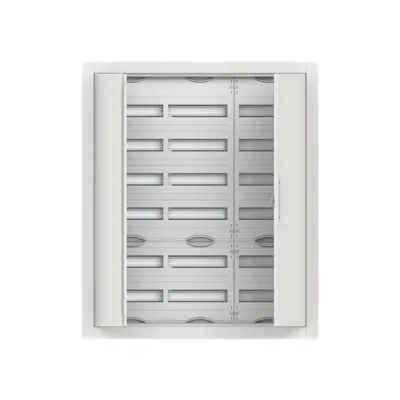 Striebel&John Kleinverteiler Unterputz CU36V | 6-reihig 36TE | Stahl | abschließbar | IP30 | 125mm | weiß RAL9016