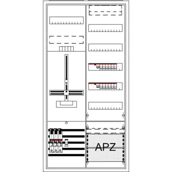 Striebel & John Zählerschrank DA27BB6V | 1 Zählerplatz | Dreipunkt | Aufputz/Unterputz | Stahl | IP31 | 63A | weiß