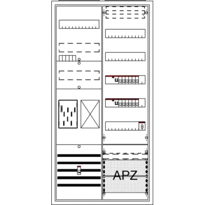 Striebel & John Zählerschrank BA27CBW | eHZ | Aufputz/Unterputz | 2 Felder | 1 Zählerplatz | IP31 | 63A | weiß
