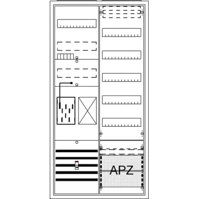 Striebel & John Zählerkomplettschrank BA27MB | eHZ BKE-I | 1 Zählerplatz | 2 Felder | Aufputz/Unterputz | IP31