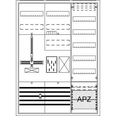 STRIEBEL & JOHN Zähler-Komplettschrank BA37FC | eHZ | 1 Zählerplatz | Aufputz/Unterputz | 800x1100x215 mm | IP31 | weiß