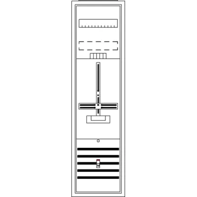Striebel & John Zählerkomplettschrank DA17BA | 1 Zählerplatz | AP/UP | Stahl | IP31 | 1100x300x215 mm | Weiß