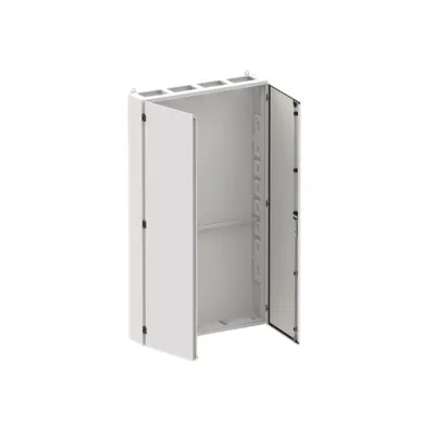 Striebel & John Standschrank TH412S | TwinLine | IP44 | 1850x1050x225 mm | Stahlblech | Doppel-Tür | SKII | grau RAL7035