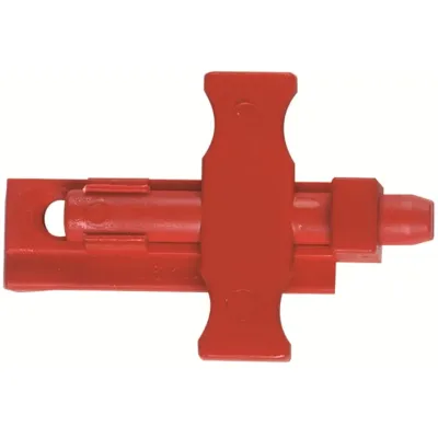 ABB Türriegel ZX464 | Doppeltschrankriegel | Kunststoff | 51,5x38x16,5 mm | Schlüsselmontage | rot