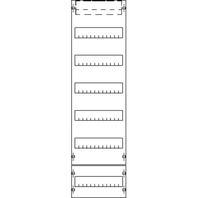 Striebel & John Verteilerfeld 6RE FV16 | 6x12TE | 250x900x160mm | Metall | N-PE-Klemmen | unbestückt