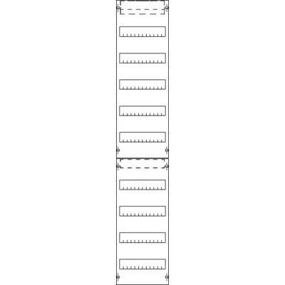 Striebel & John Verteilerfeld FV19 2CPX054004R9999 | 9-reihig | 9x12TE | 250x1350x160mm | Kunststoff | Abdeckung