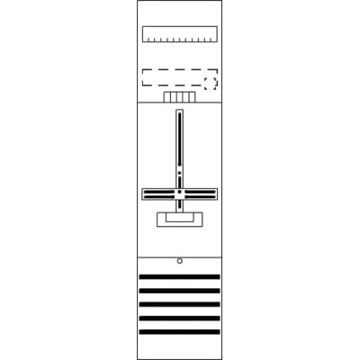 Striebel & John Zählerfeld DF17C1 2CPX054148R9999 | Komplettfeld 1-stöckig vorverdrahtet | 63A | 5-polig | grau