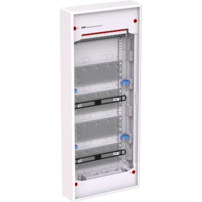 Striebel & John Mediaverteiler AK660M 2CPX031813R9999 | Aufputz | 5 Reihen | 12TE Patchpanel | DIN-Schiene | Kunststoff