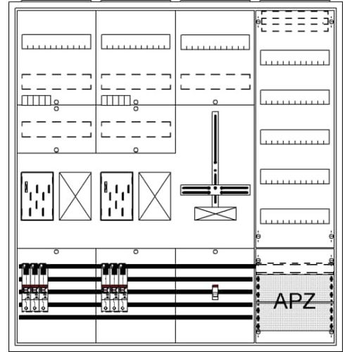 Bild: STRIEBEL&JOHN BA47BH5 Komplettschrank AP/UP 2Z 1TSG eHZ 4Feld IP31