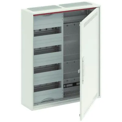 STRIEBEL & JOHN Kleinverteiler Aufputz CA24VML | 4-reihig 4x24TE | Stahl | Tür | IP30 | weiß RAL9016