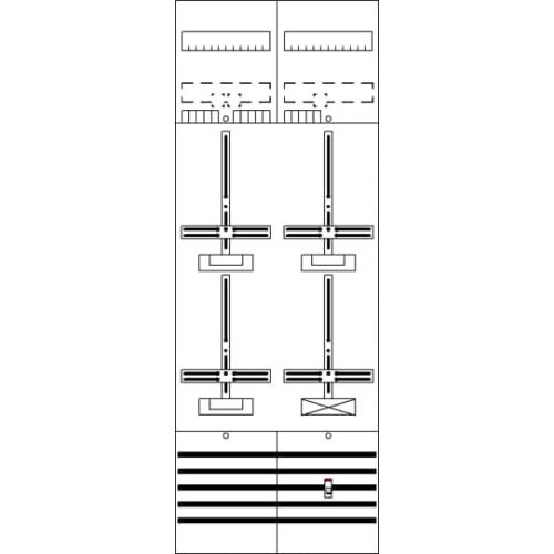 Bild: STRIEBEL&JOHN DF29B3A Zählerfeld 63A 3Z 2stö m.Verdr 1350x500mm