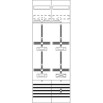 Striebel & John Zählerfeld DF29B3A 2CPX054088R9999 | 3 Zählerplätze | vorverdrahtet | 63A | IP2XC | 2-stöckig | grau